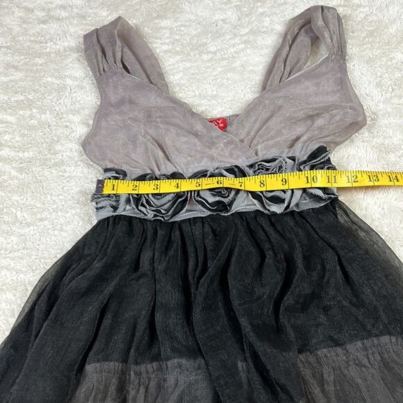 Dislay Paris flirty chiffon smocked back ruffled cocktail party dress, small - Picture 6 of 8